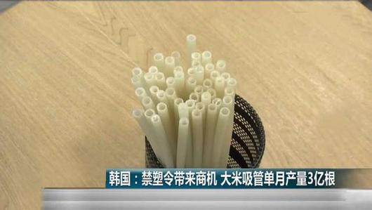 韩国禁塑令促使大米吸管快速发展