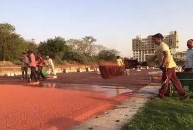 印度一中部城市首条塑胶跑道即将完工